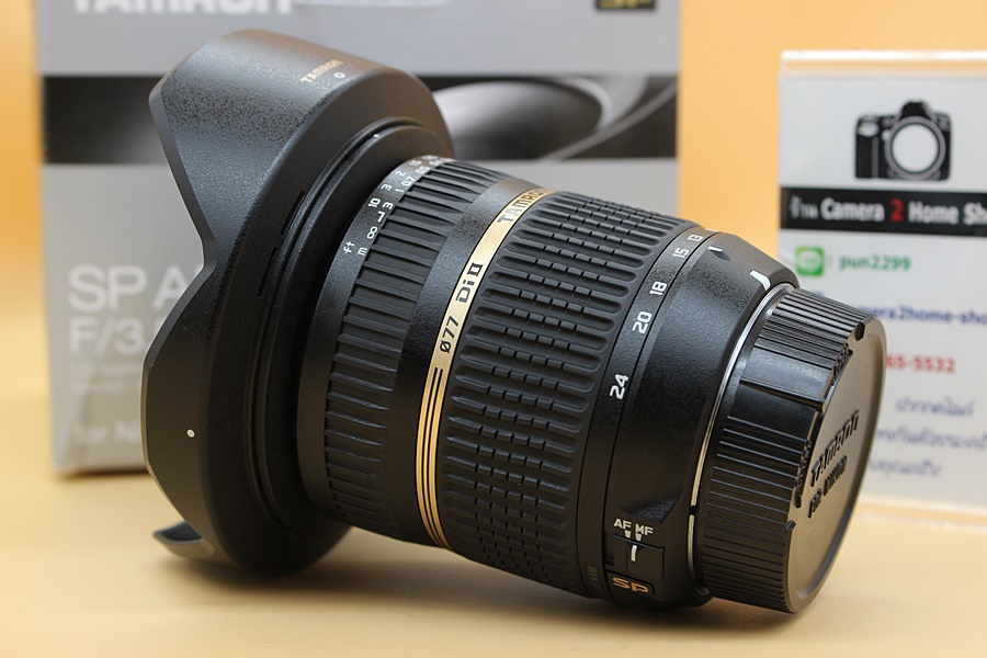 ขาย Lens Tamron SP AF 10-24mm F3.5-4.5 Di II (Mount Nikon) สภาพสวย ไร้ฝ้า รา ตัวหนังสือคมชัด ยางแน่น ไม่บวม อดีตประกันศูนย์ อุปกรณ์ครบกล่อง  อุปกรณ์และรายล